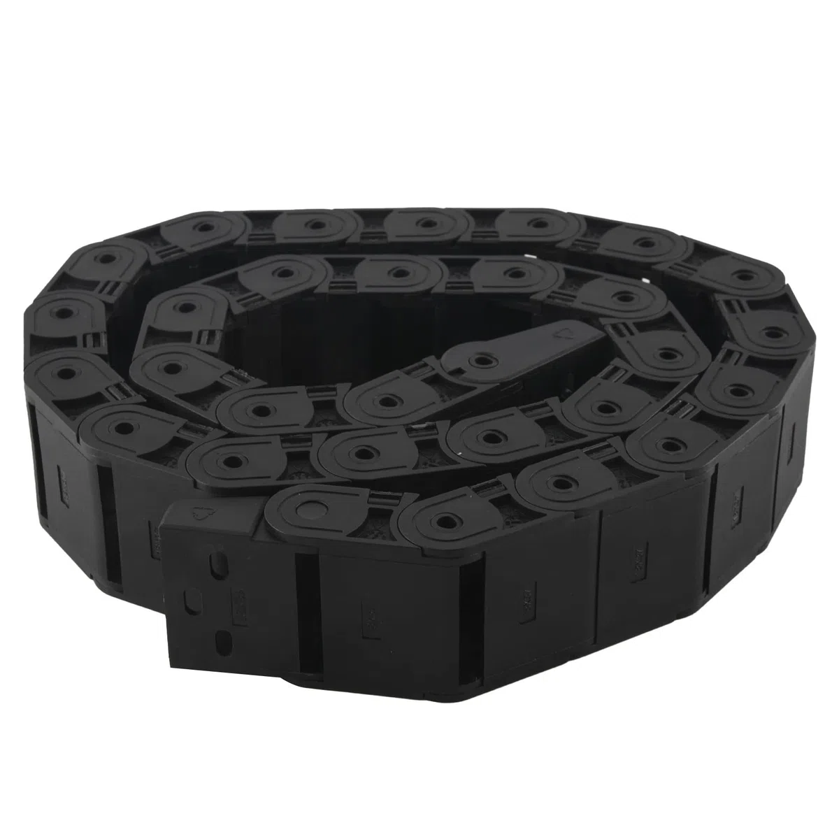 18mm x 37mm Negro Flexible Cadena de arrastre de cable semicerrada 1M 39.4"