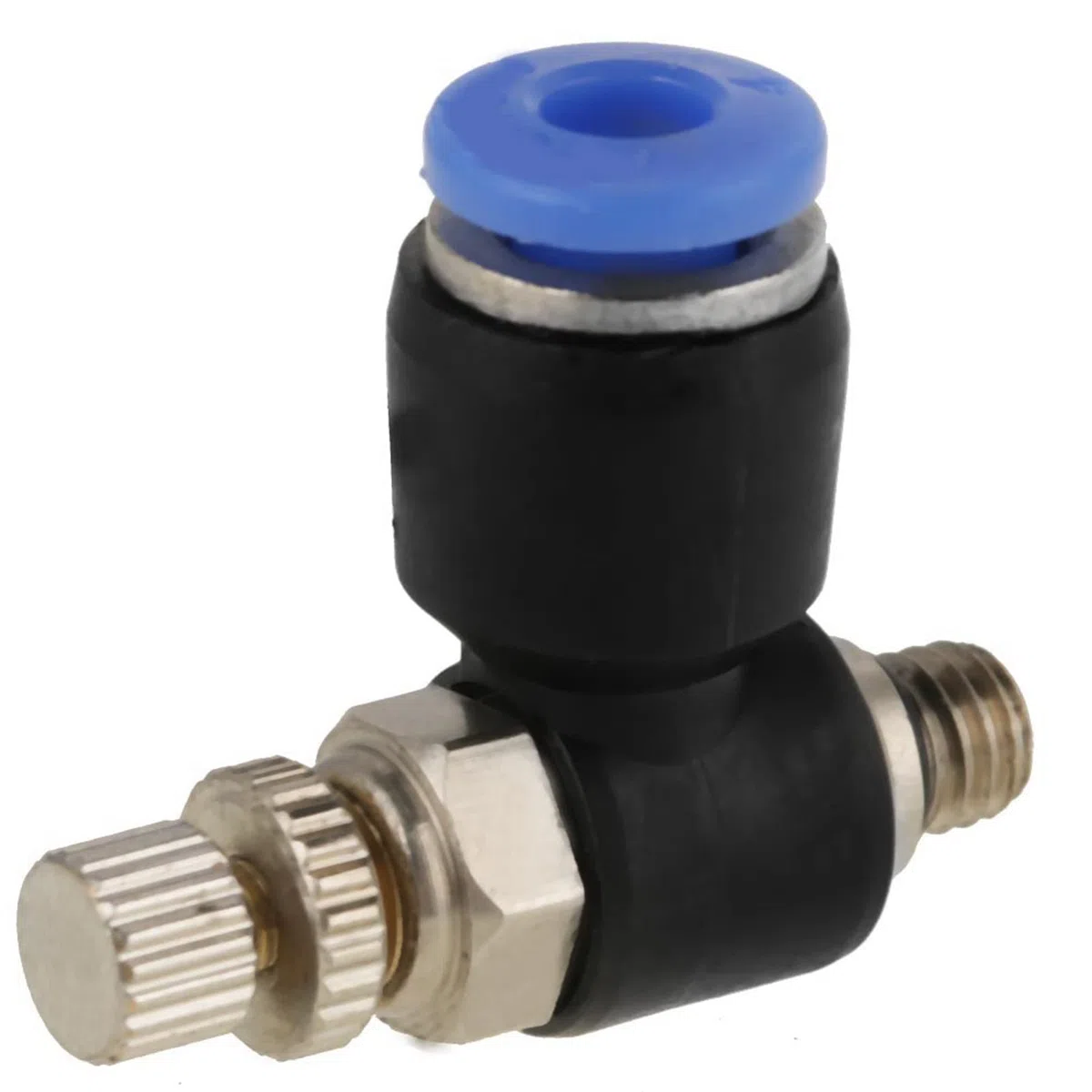 20 Piezas OD 4 Mm Tubo M5 Vlvula Neumtica de Control de Velocidad de Flujo de Aire Conector Rpido Plstico de Latn regulador caudal aire m5 Fcil Instalacin, Outils multifonctions