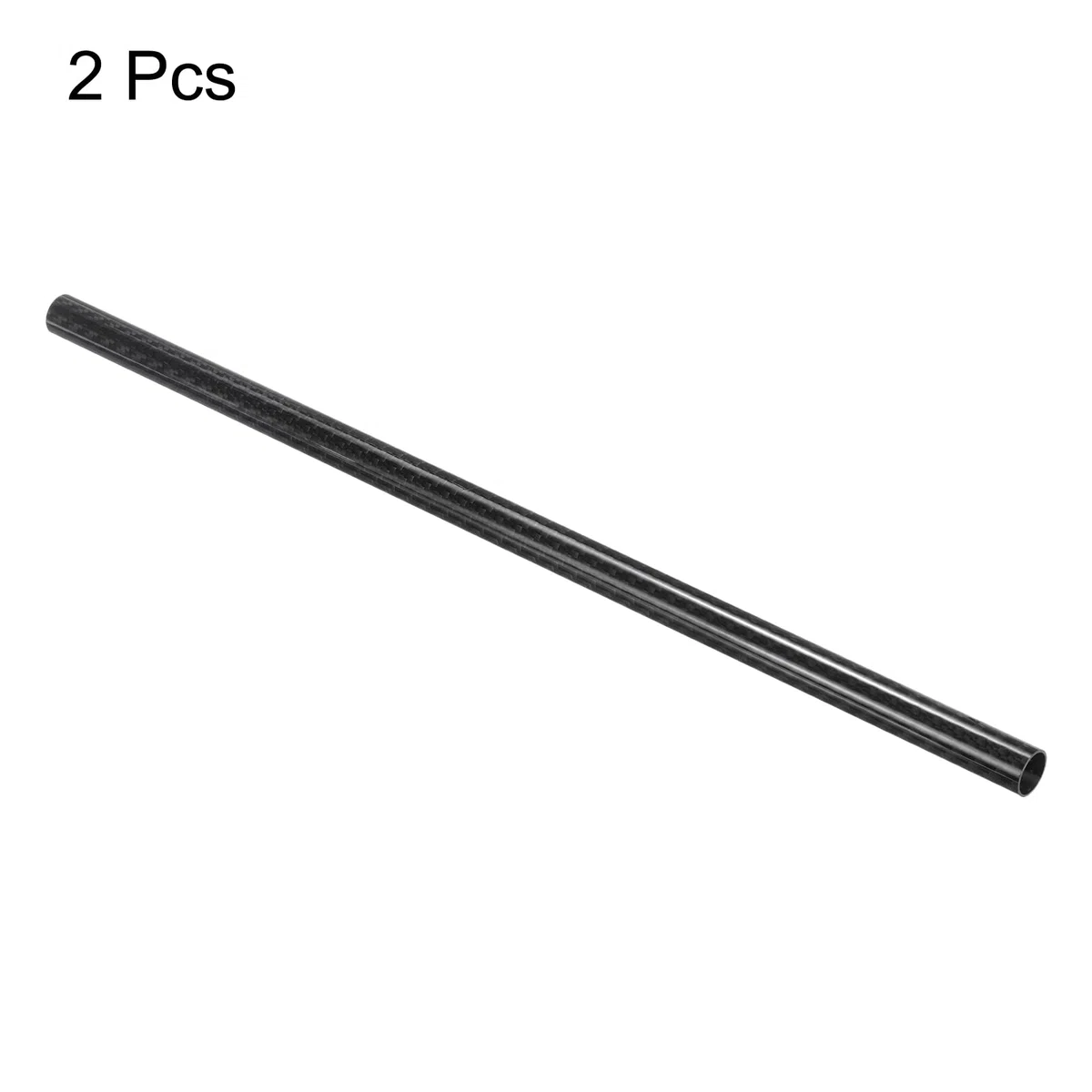 QUARKZMAN 2 Piezas Tubo de Fibra de Carbono 14 x 16 x 420mm Superficie Brillante Barra de Carbono Redonda 3K Enrollada para Aviones RC Multicóptero