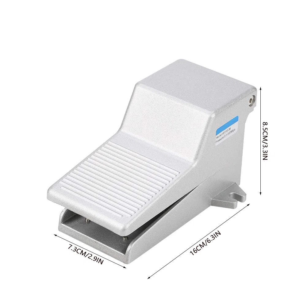 pedal neumatico + Válvula neumática del pedal del pie, Akozon G1/4 2 posición 5 manera neumático de la prensa del pie del control de la válvula de pedal de la aleación de aluminio