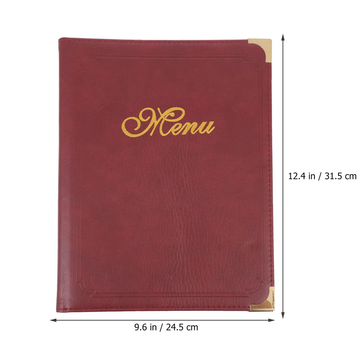 Homoyoyo Carpeta para Mostrar Menú Tamaño A4 Piel Sintética Color Vino Cubierta Transparente Soporte para Menús Restaurantes y Bares Adecuado para Presentación y Organización Profesional