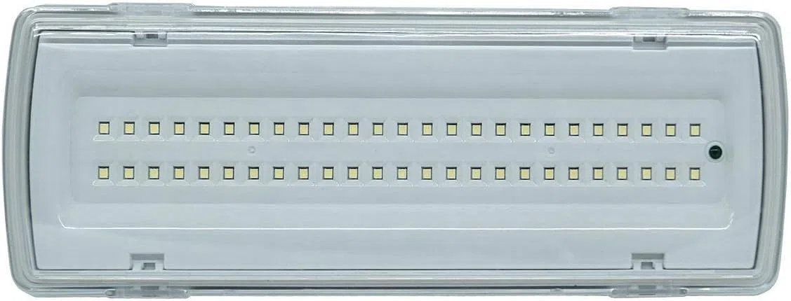 SQUADO - Lámpara de emergencia con 50 LED integrada y batería de luz blanca de 4 W [Clase de eficiencia energética A]