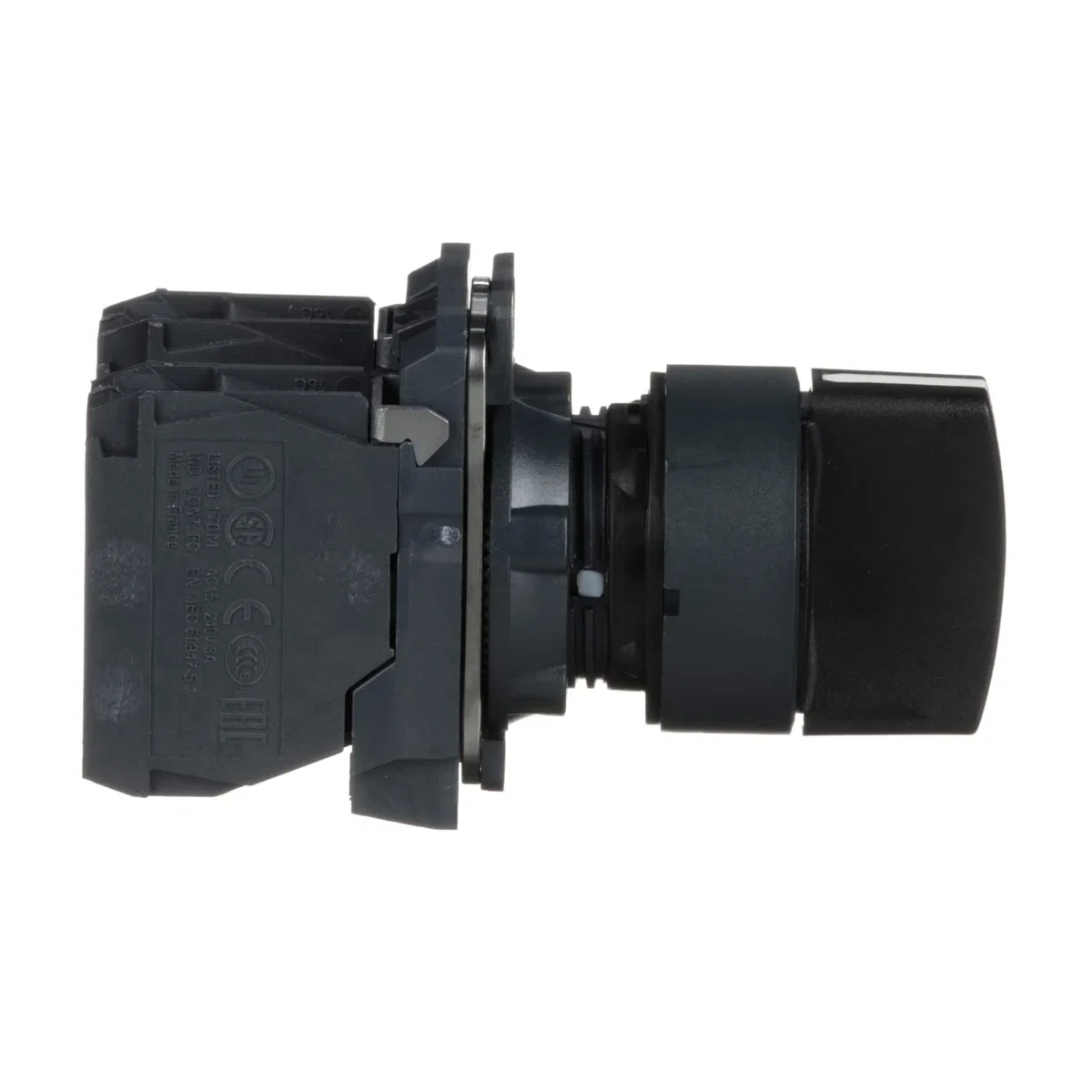 Schneider Electric XB5AD33 Selector Diámetro 22, Mango de 3 Posiciones, 2 Na, Negro