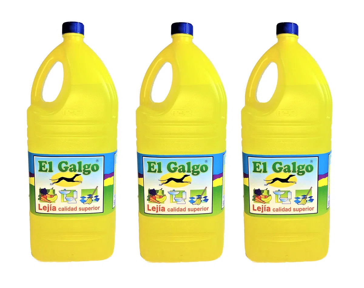 Lejía Superior, Hipoclorito de Sodio, Lote de 3 Botellas de 5 Litros con una Solución de 40 gr. de Cloro Activo por Litro