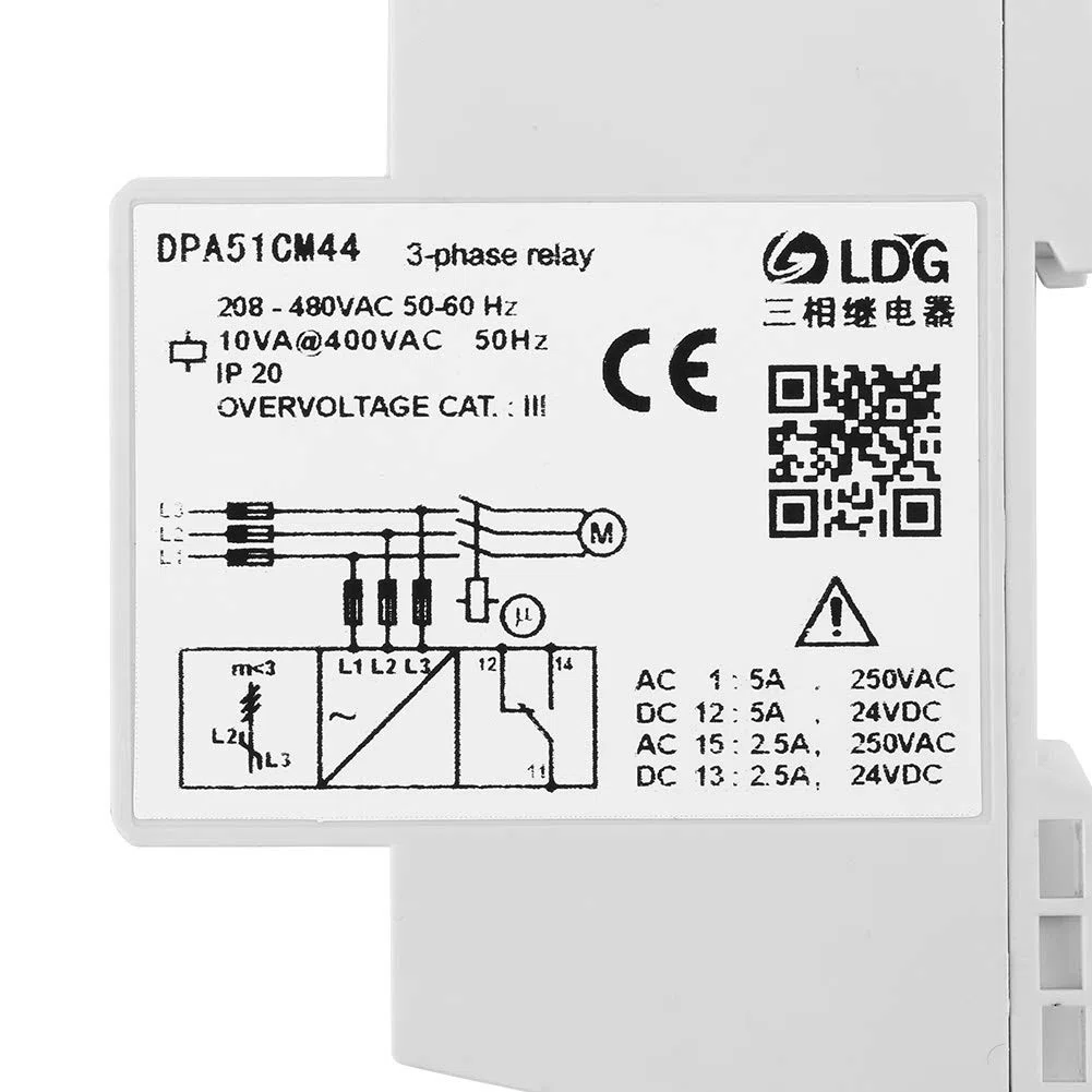 Relé, Samfox Relés de Supervisión Trifásicos Monitor de Relé Sequence Phase Sequence Protector 3-phase Relés de Control de Tensión Y Corriente DPA51CM44