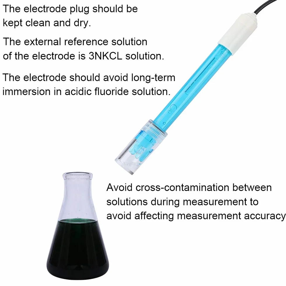 VBESTLIFE Módulo de Sensor de pH de 5 V + Sensor de código de Prueba de electrodo Compuesto de sonda de pH con Conector BNC