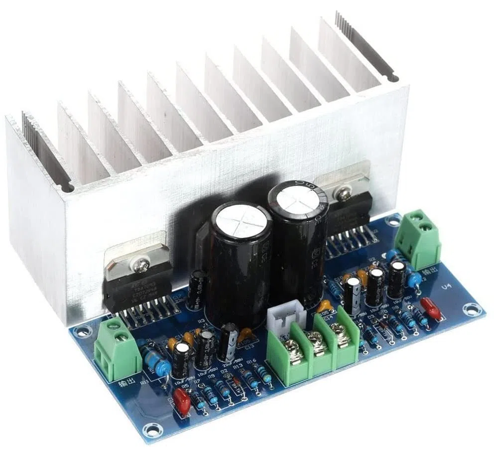 TDA7293x2 Placa amplificadora de audio estéreo digital 2.0 de 2 canales 100 W + 100 W con cable HIFI