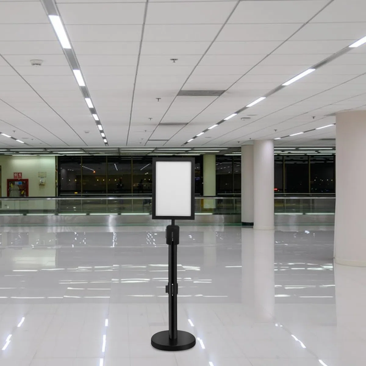 iplusmile Soporte de Exhibición para Carteles de Doble Cara en Acero Inoxidable, 12,59 x 8,66 x 0,98 Pulgadas – Resistente a la Corrosión y Fácil de Instalar sin Herramientas – para Aeropuertos, Estac