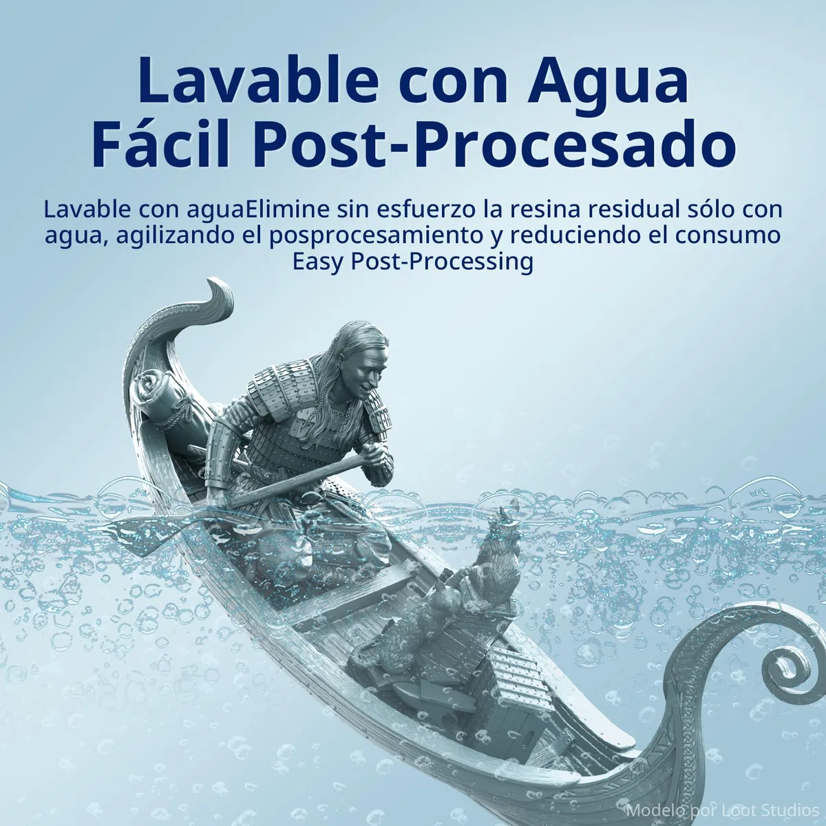 ANYCUBIC Water Washable Resin 2.0, Resina para Impresora 3D Lavable con Agua, Anti-Amarillo, Resina de Agua 405nm, Resina 3D de Bajo Olor para todas las Impresoras 3D LCD, Alta Definición Gris 1000g