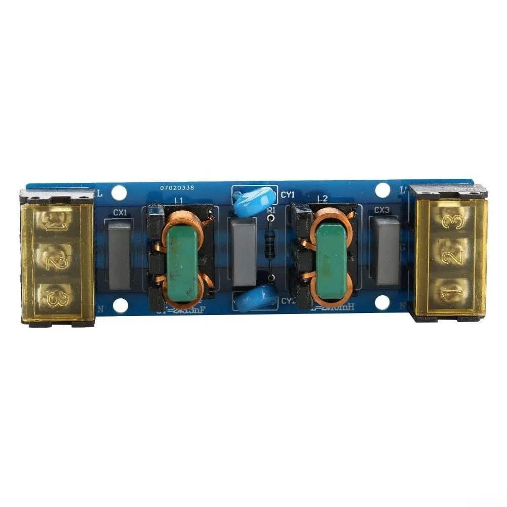 Placa de módulo de filtro 25A-EMI para fuente de alimentación de paso bajo de alta frecuencia, supresión de interferencias de 2 etapas con carcasa de plástico y metal, para UPS y sistemas de