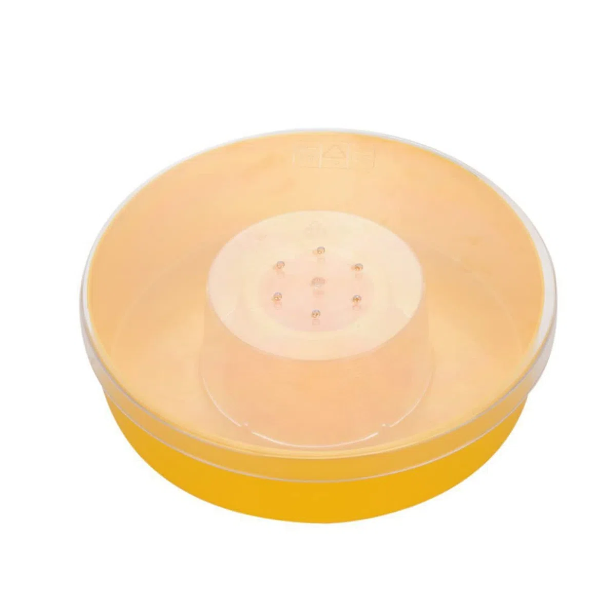 Toyvian 2 Comederos Redondos Amarillos Prácticos y Fáciles de Limpiar para Abejas de Plástico Herramienta de Apicultura Adecuado para Alimentación Rápida