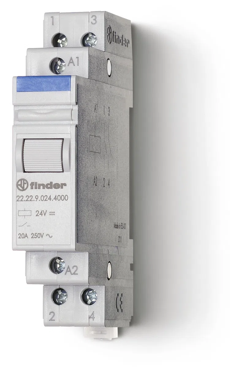 Finder serie 22 - Rele monoestable modular 2 contacto abierto 24vdc tornillo