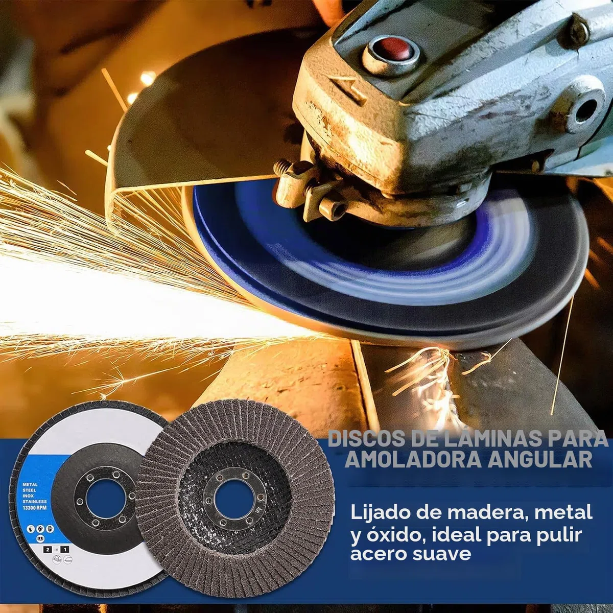 STEBRUAM 25 discos de láminas de 115 mm, discos abrasivos de láminas de grano 40/60/80/120/240 para amoladora angular con batería GWS, BTI, acero inoxidable, metal y madera (gris)