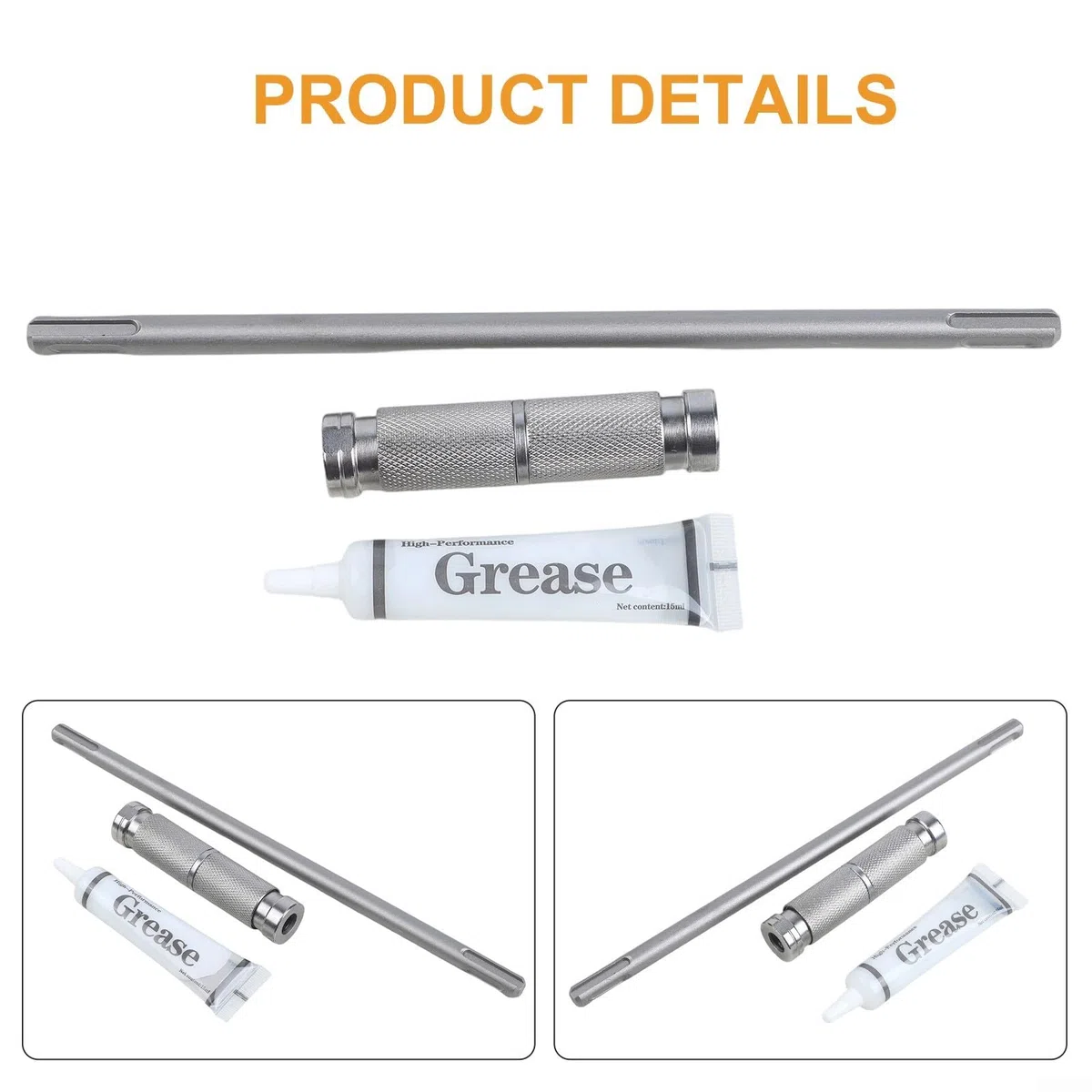 Para barra de extensión SDS Plus de 26 cm con adaptador de liberación rápida para taladro de martillo giratorio, diseñado para un bloqueo rápido de herramientas y compatibilidad con varios vástagos