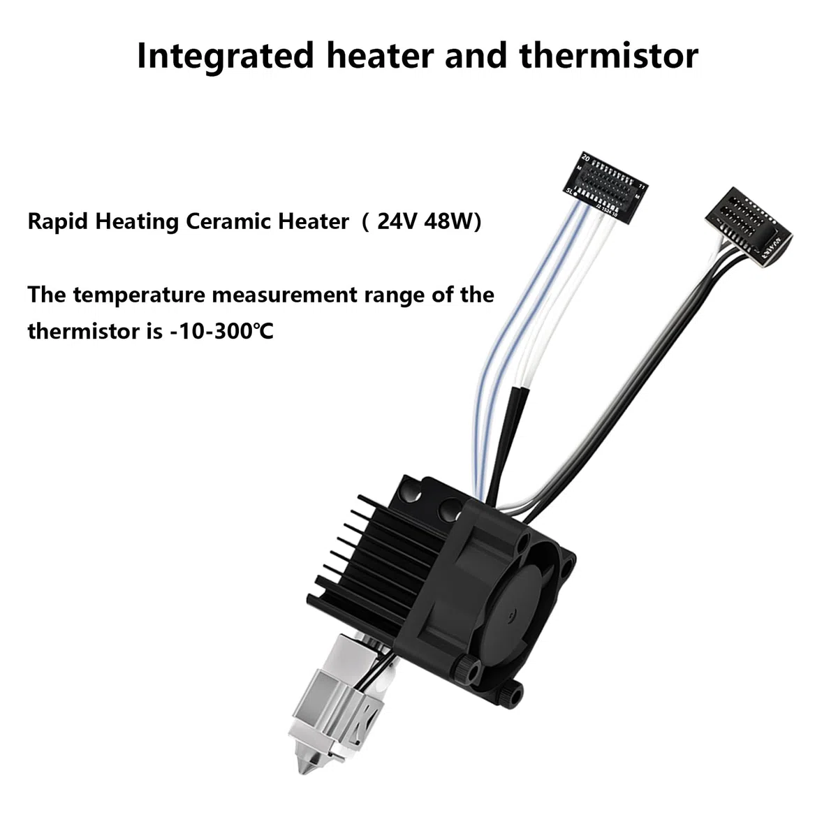 P1S P1P Hotend - Juego completo de cabezales de impresión con calentador de cerámica, termistor, boquilla de acero endurecido de 0,4 mm, Hotend de repuesto para impresora 3D de Bambu Lab P1