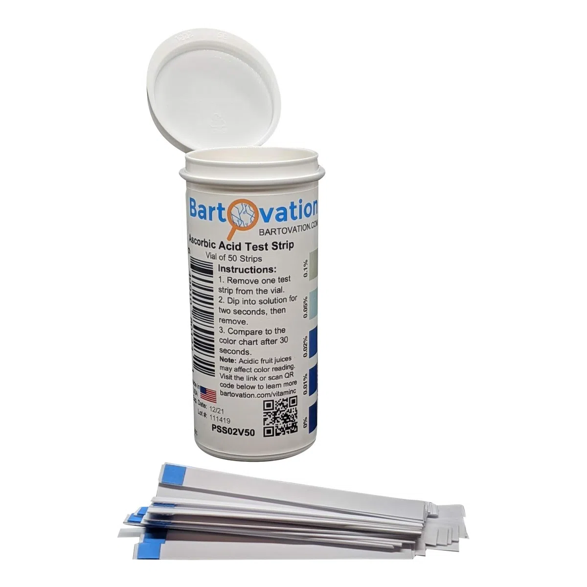 Ascorbic Acid Vitamina C Alimentos Test Strip (Pack de 50)