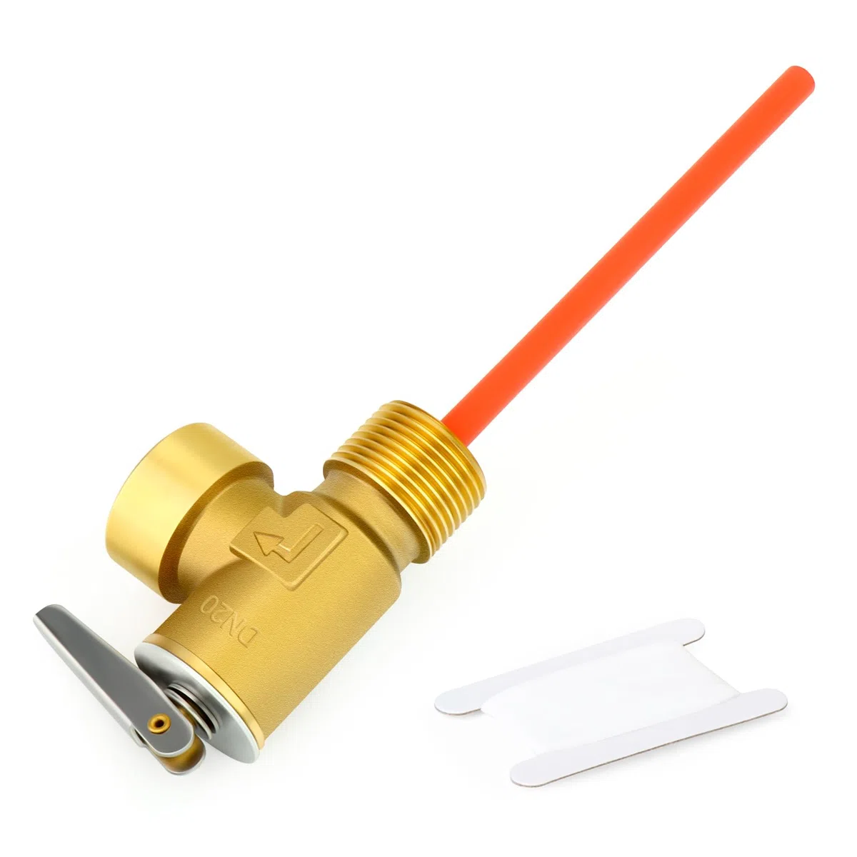 GASHER 3/4" BSP Válvula de alivio de presión y temperatura del calentador de agua para vehículos recreativos con sonda revestida de epoxi, para depósitos de calentadores de agua caliente