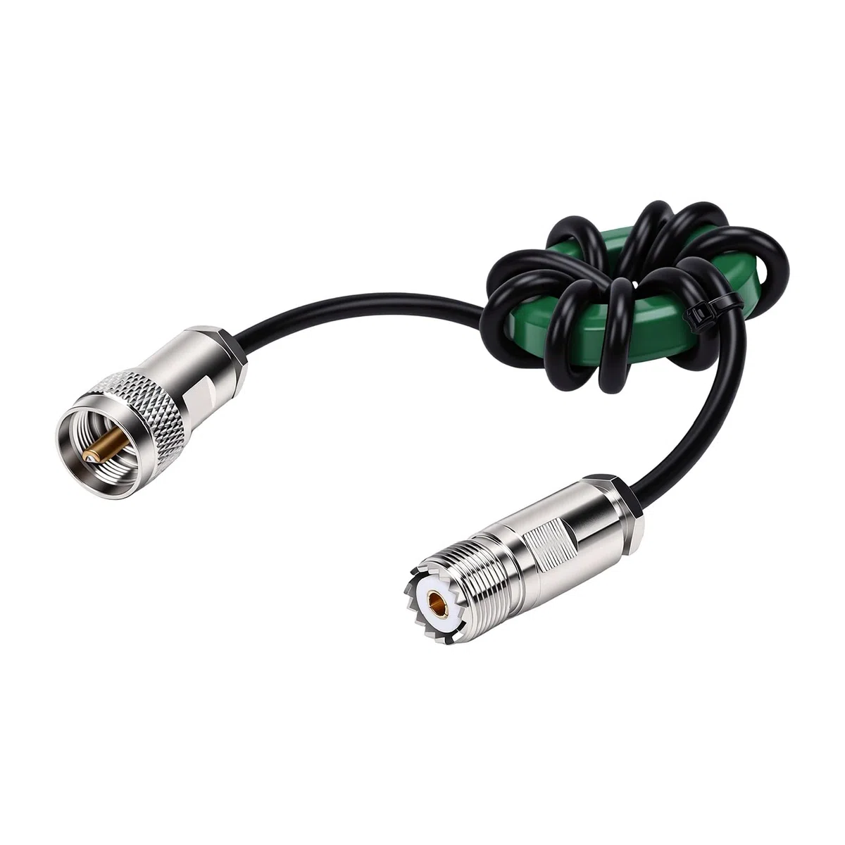 Eujgoov Choque de Onda Corta HF 1,8 a 50 MHz Balun Anti Interferencias Alta Potencia FT8 Núcleo de Ferrita de Zinc Dedicado Choque de Modo Común de 50 Mm para Radioaficionado
