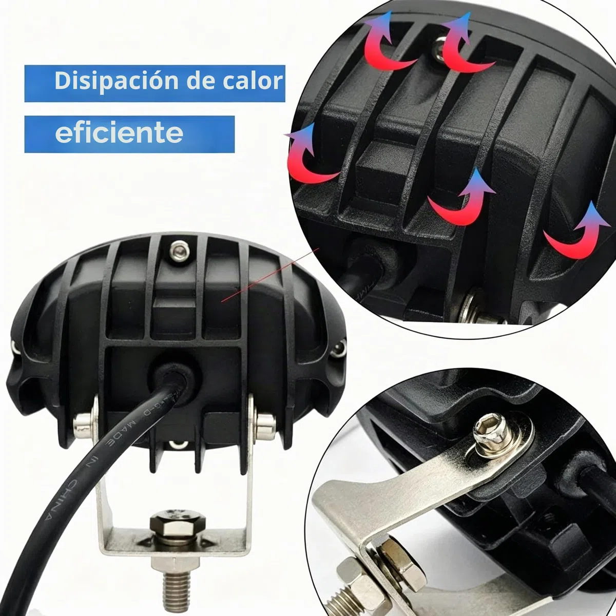 Dinfu 20W Luz LED Estroboscopica Carretilla Elevadora azul Luz de seguridad LED Luz de Advertencia 12v-80v para Camión Tractor carretilla elevadora emergencia coche