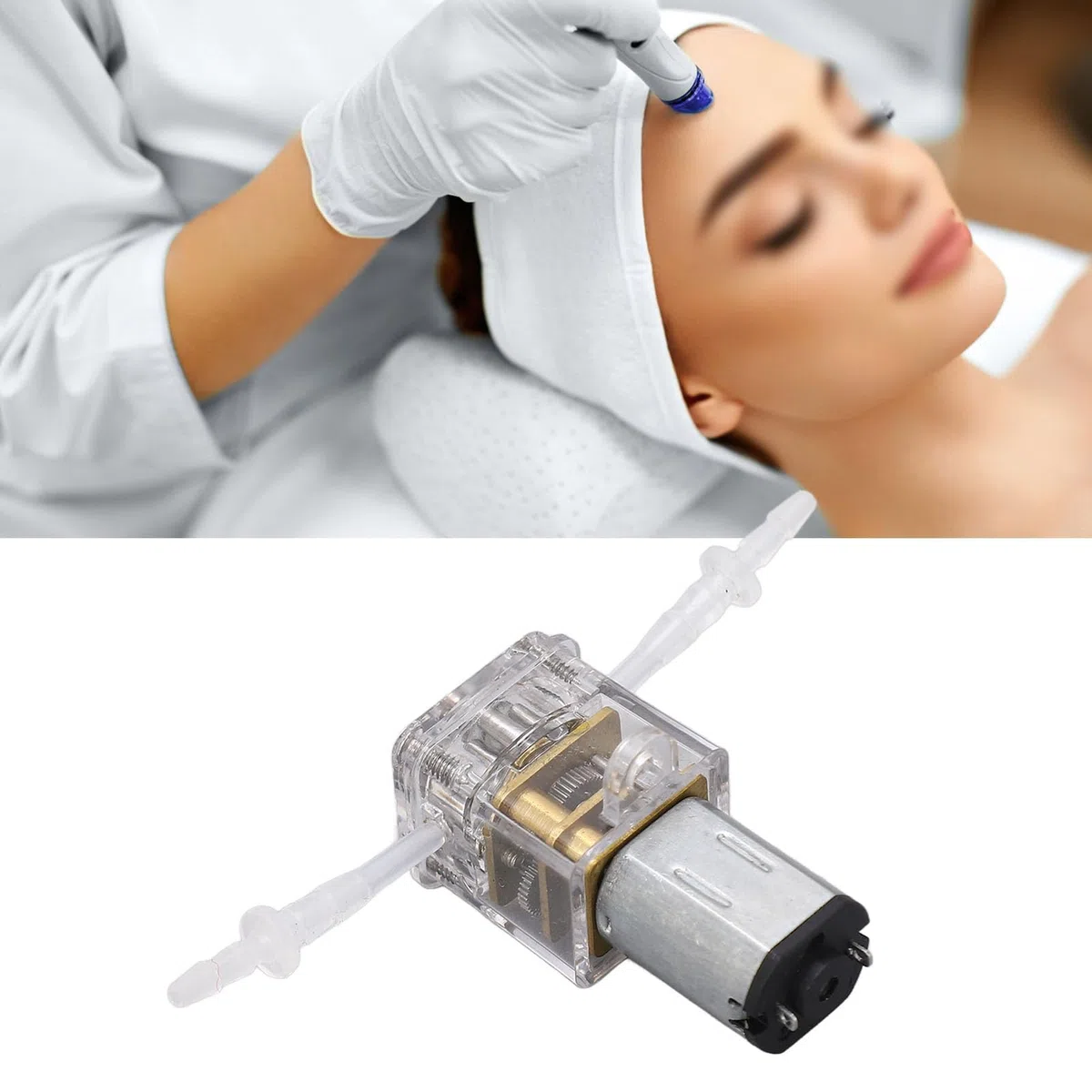 Mini Bomba Peristáltica 1 ml/min Bomba Dosificadora Microfluidica para Laboratorio Bomba Micro Peristáltica con Elevación 0,001 m G10 3V