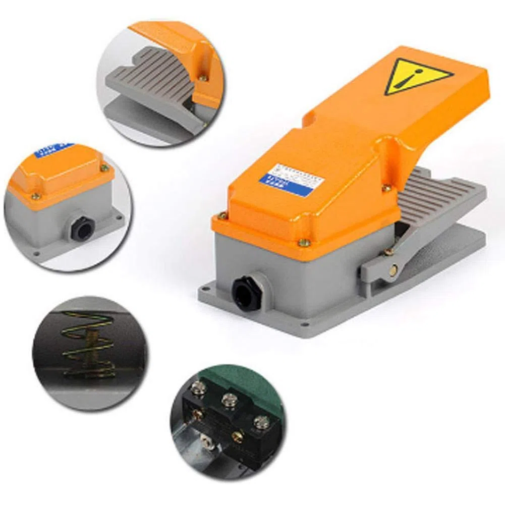 Controlador de pie de carcasa de aluminio industrial interruptor de pedal con contacto instant¨¢neo para equipo de m¨¢quina herramienta