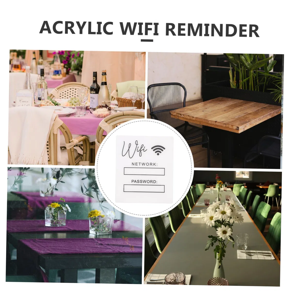 Tablero Acrílico De Wifi Personalizable Para Hogar y Oficina Diseño Moderno y Doble Función Decorativa