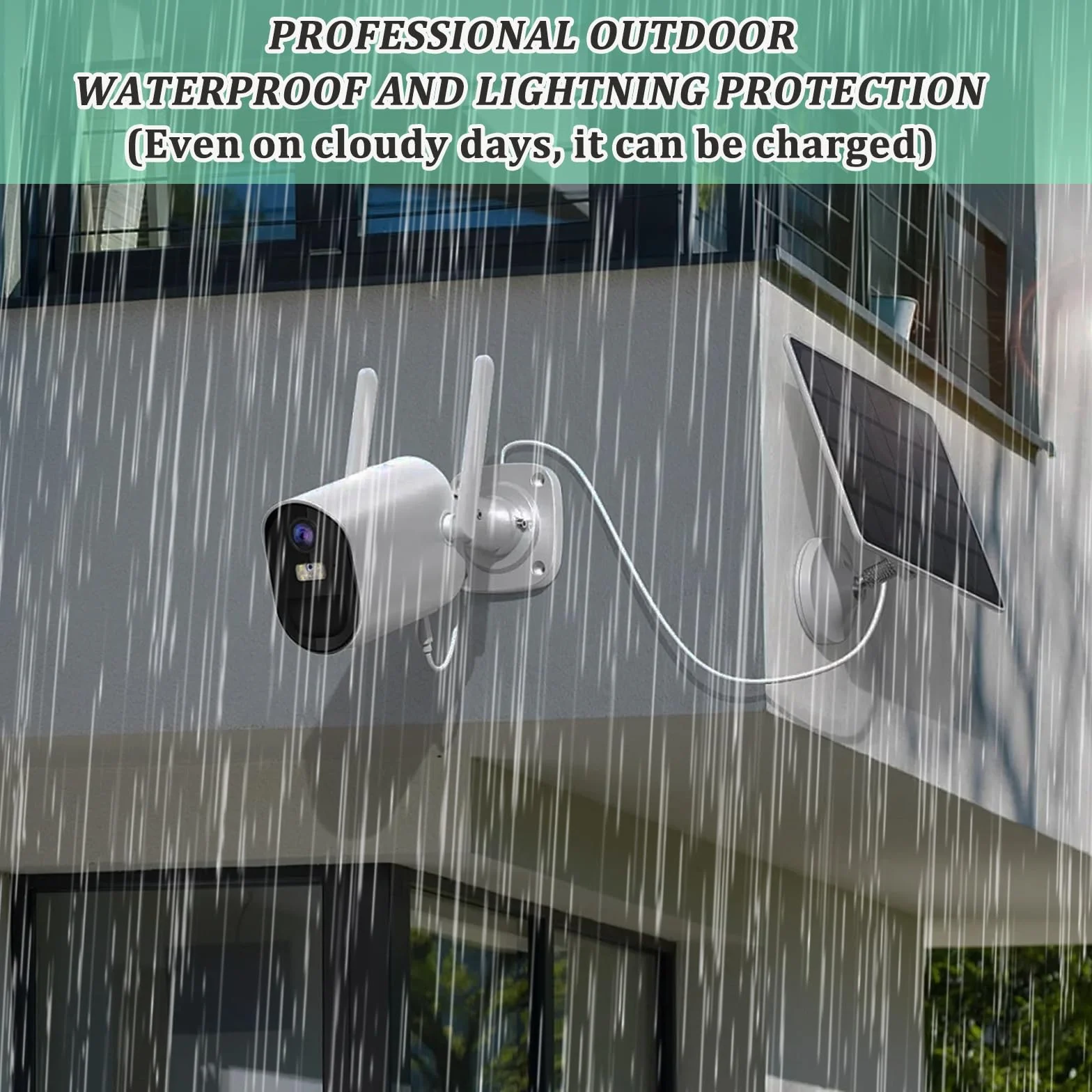 AFAIK Panel solar módulo solar para cámara Ring 5V 5W con batería Ring Spotlight Cam/Pro/Plus y Stick Up Cam/Pro con conector de barril, cable de carga de 4m, IP65 impermeable, cargador solar para