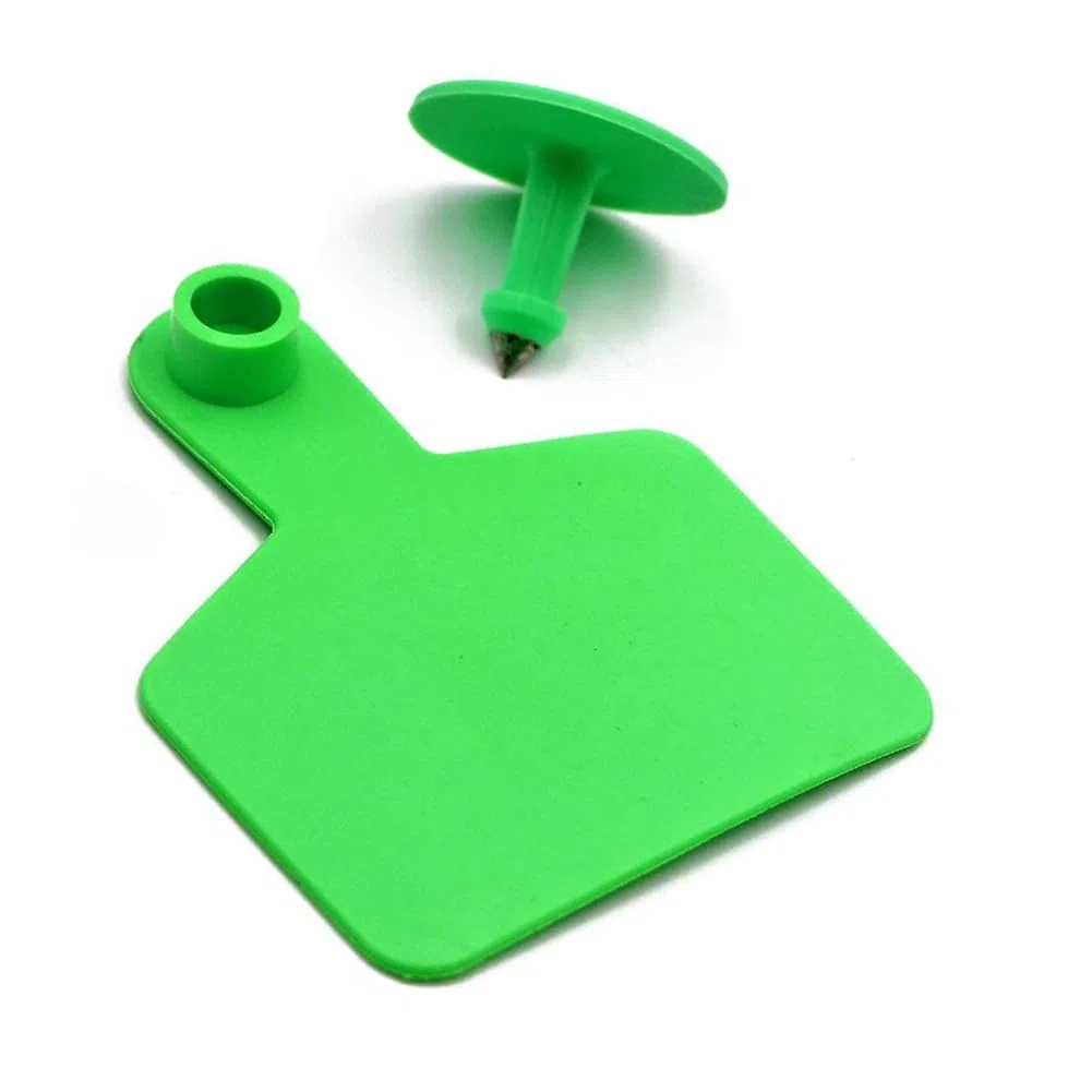 Crotales en blanco para orejas de ganado, tamaño grande, 100 piezas, tarjetas de identificación de ganado, crotales para orejas de ganado para ganado, caballos, cerdos y cabras verde 100pcs
