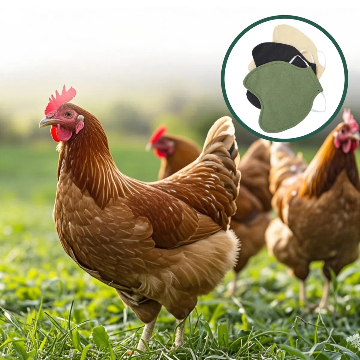 3 Piezas Sillín de Pollo, Delantal de Protección de Aves de Corral, Sillín de Pollo Sillín de Gallina Sillin para Gallina Delantal, Delantales Cómodos Gallinas Protector Espalda