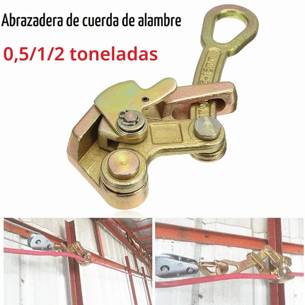 Abrazadera tensora de cuerda de alambre, tensor de alambre resistente, abrazadera de cable multifuncional para la industria de la comunicación del hogar, 1 tonelada