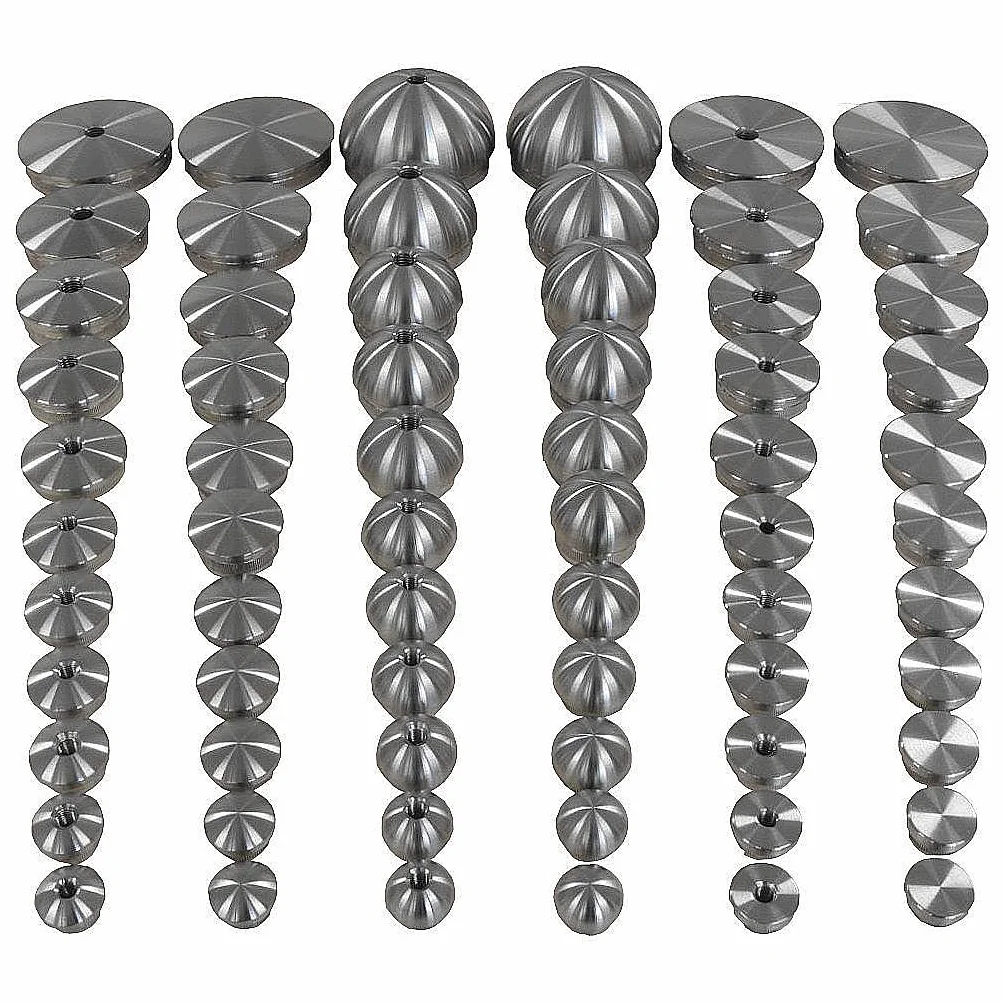 TIBU Tapa final de acero inoxidable V2A para tubo de 20 x 2 mm de diámetro semicircular (10 unidades) tapas de acero inoxidable tapones de tubo de cierre
