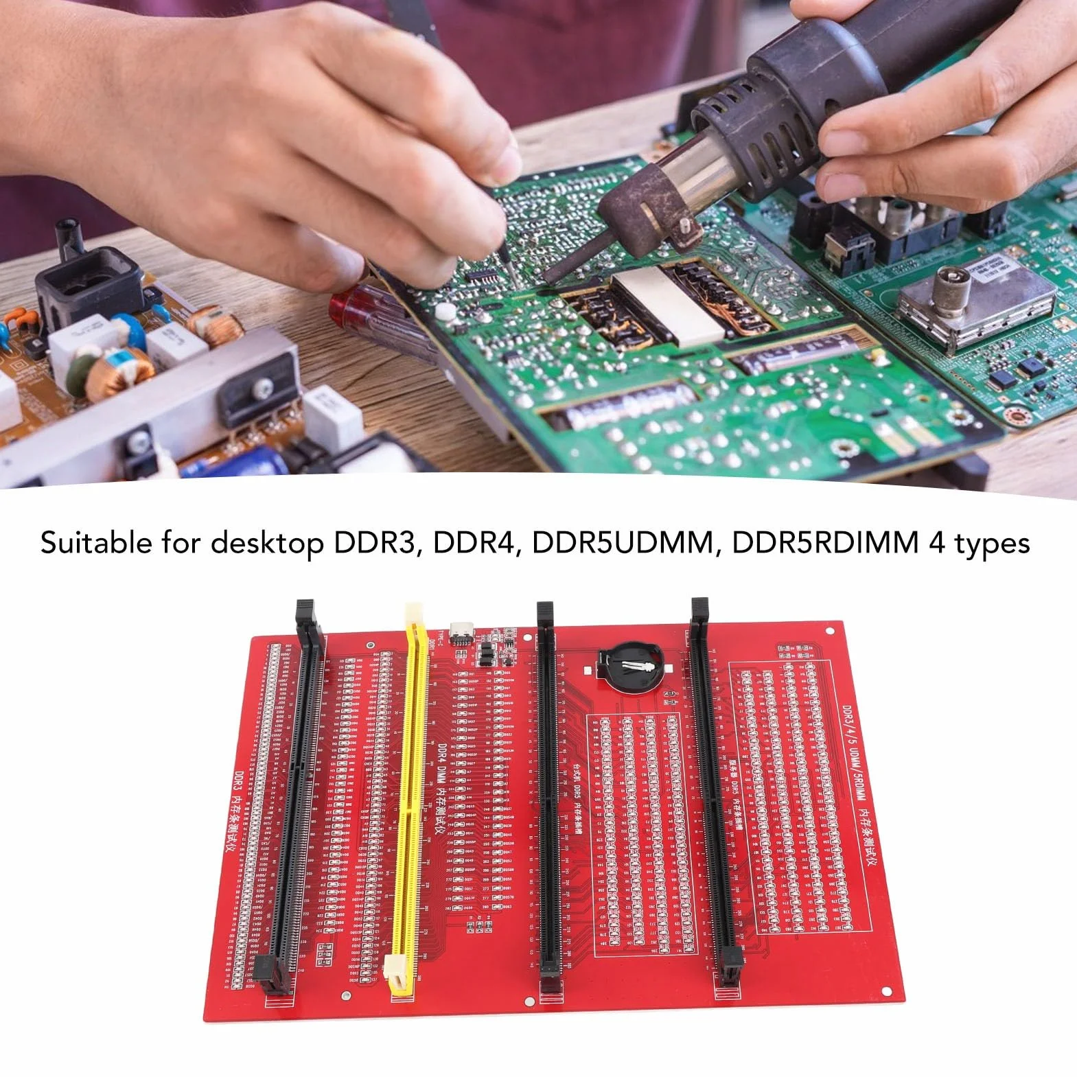 Diagnóstico de Almacenamiento de RAM -Analisator 4 en 1 Desktop DDR3 DDR5UDMM DDR5RDIMM -Teste TARJE
