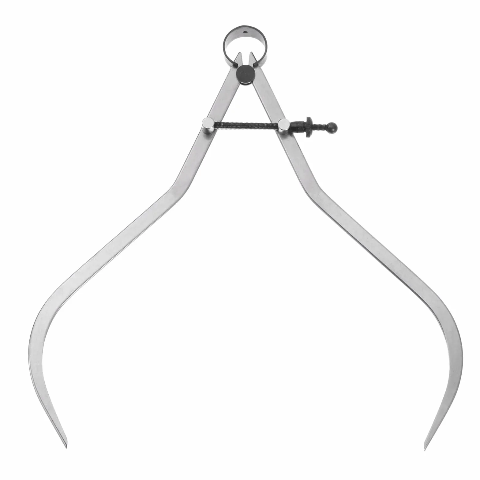 Calibre de Resorte de Junta de Muelle - [10"] Calibre de Resorte Exterior Ajustable de Acero al Carbono con Tuerca Sólida para Dibujo y Trabajo en Metal Tono Plateado