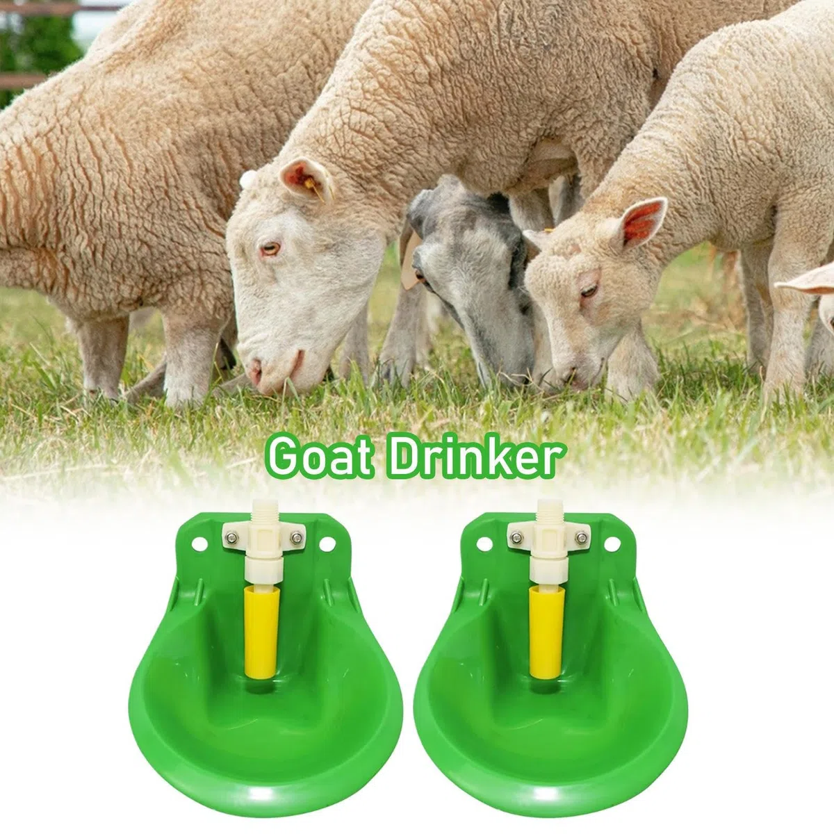 2 bebederos automáticos ovejas cabras automático bebedero con válvula, 600 ml canal de agua ovejas cabras caballos, bebedero para beber, equipo de alimentación con válvula