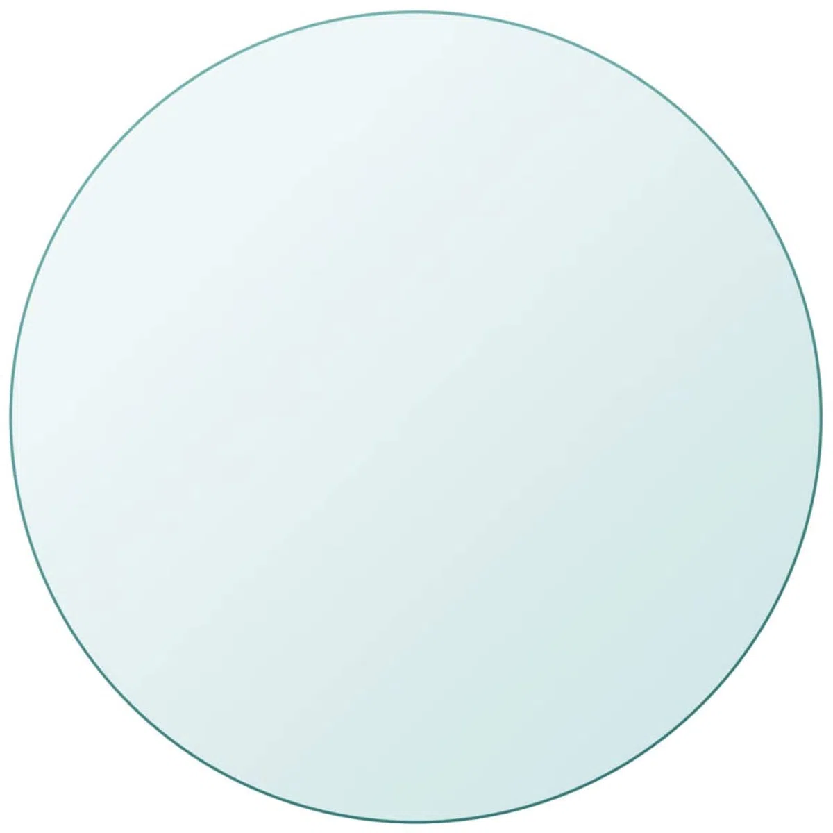 Homgoday Tablero de Mesa de Cristal Templado Redondo 400 mmTransparente