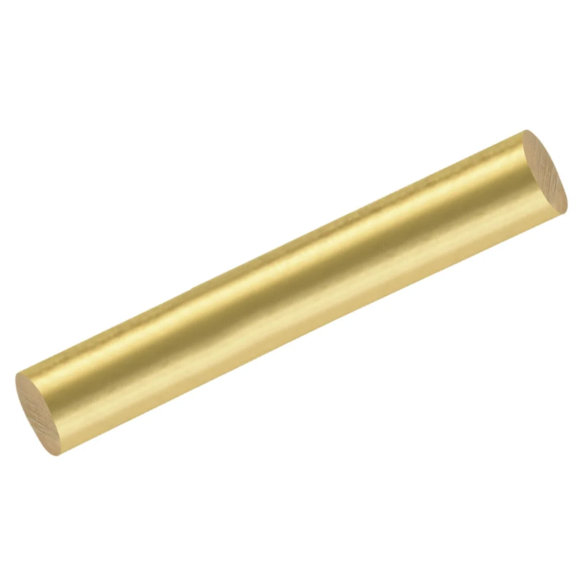 sourcing map 1 varilla de latón (20 mm) de 13/16 pulgadas x (100 mm) barra de torno redonda de latón macizo para mangos de cuchillos, pin de bricolaje, modelo de avión