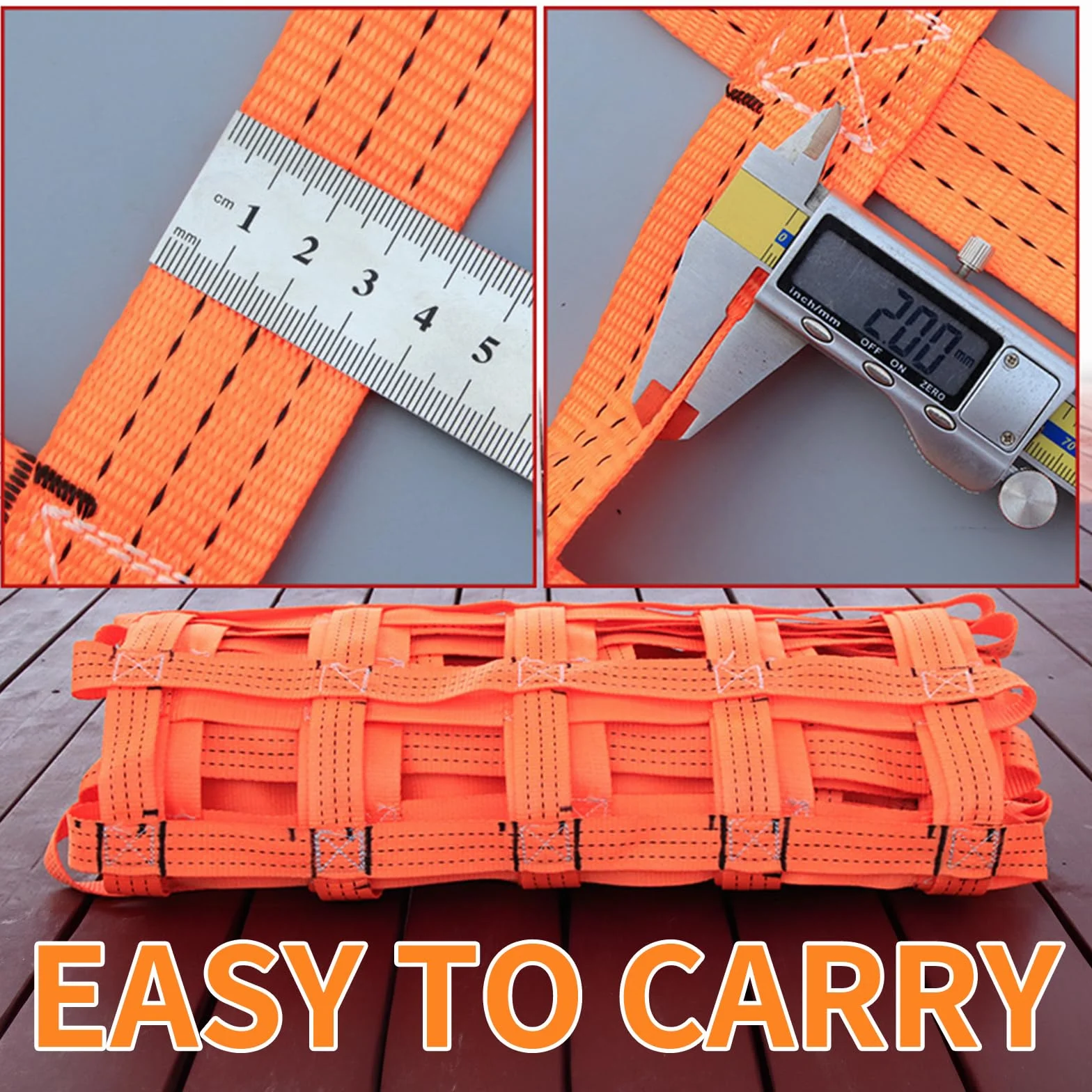 Red de Elevación de Carga 1x1m con 300kg Capacidad - Malla de Poliéster Resistente para Transporte y Seguridad Industrial con 4 Correas de 1m - Ideal para Almacenes, Talleres y Construcción