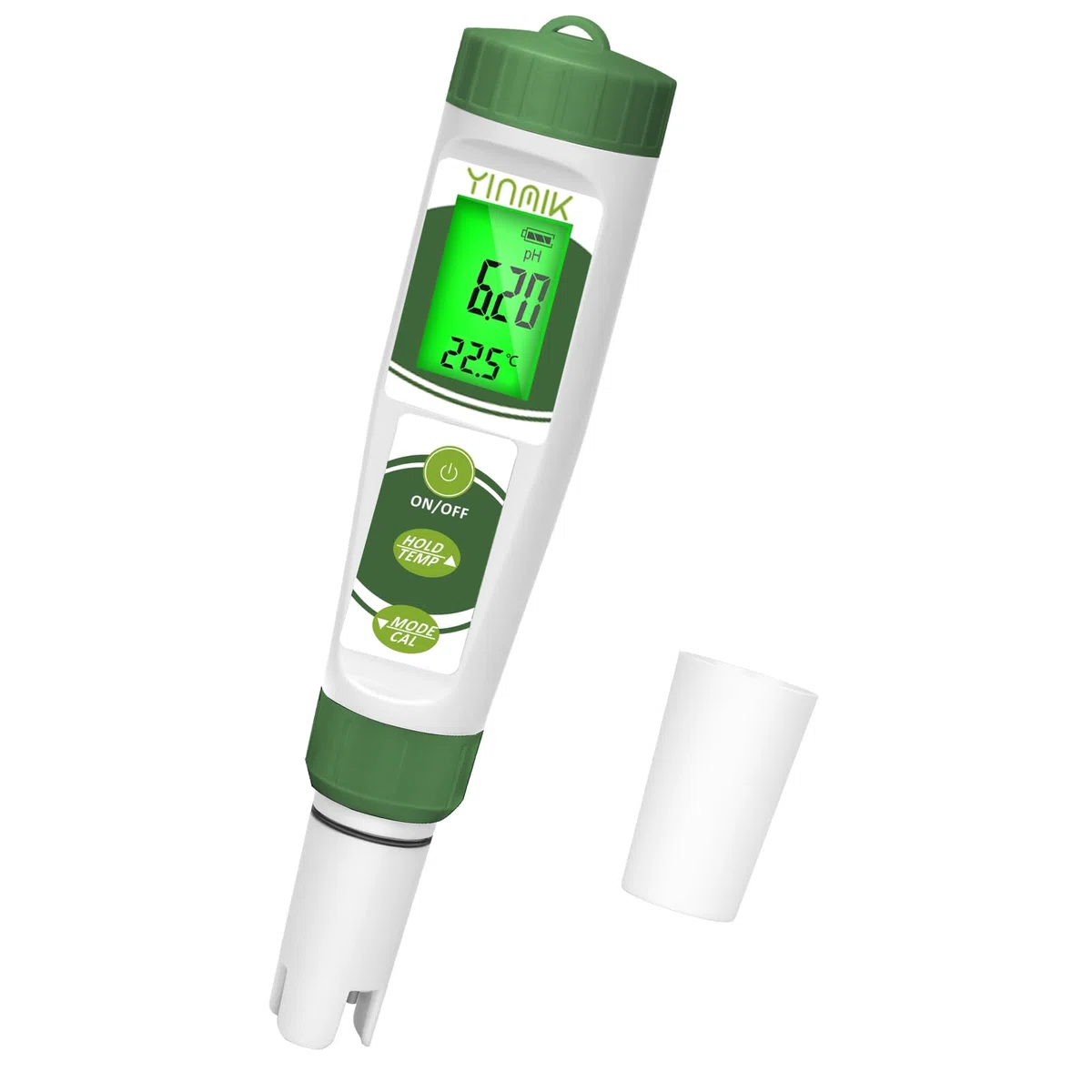 Medidor de pH, Medidor EC para Cultivo y Hidroponía, YINMIK Medidor de TDS para Nutrientes, Medir pH PPM Conductividad de Hidropónico, Medidor de pH TDS EC Temperatura para Agua, Acuario, Piscina