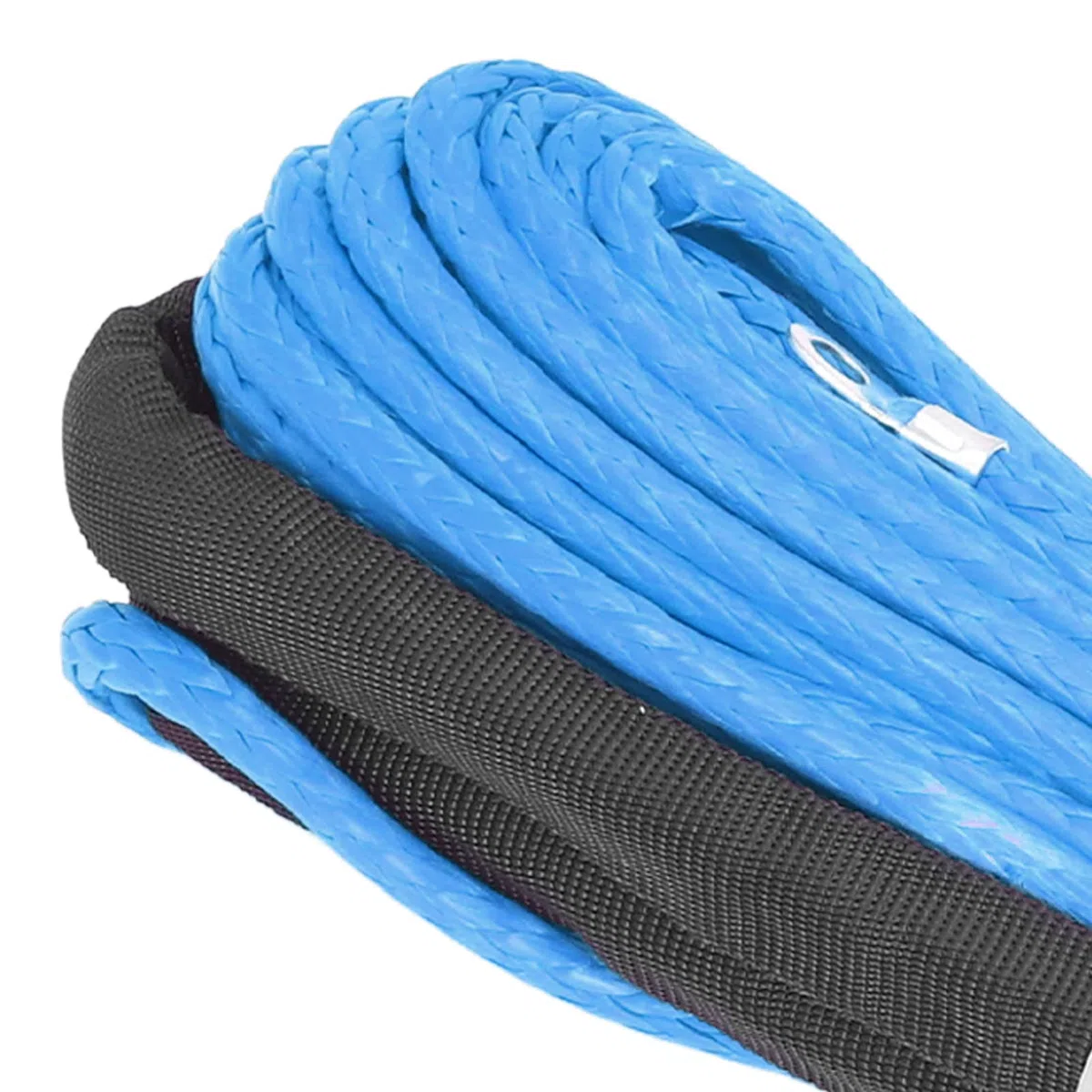 Cuerda de Cabrestante Sintética, Resistencia a la Rotura 5500 Libras, Fibra Sintética 4.8 Mm X 15 M Resistente al Agua para Remolque ATV UTV, Campamento, Pesca, Agricultura