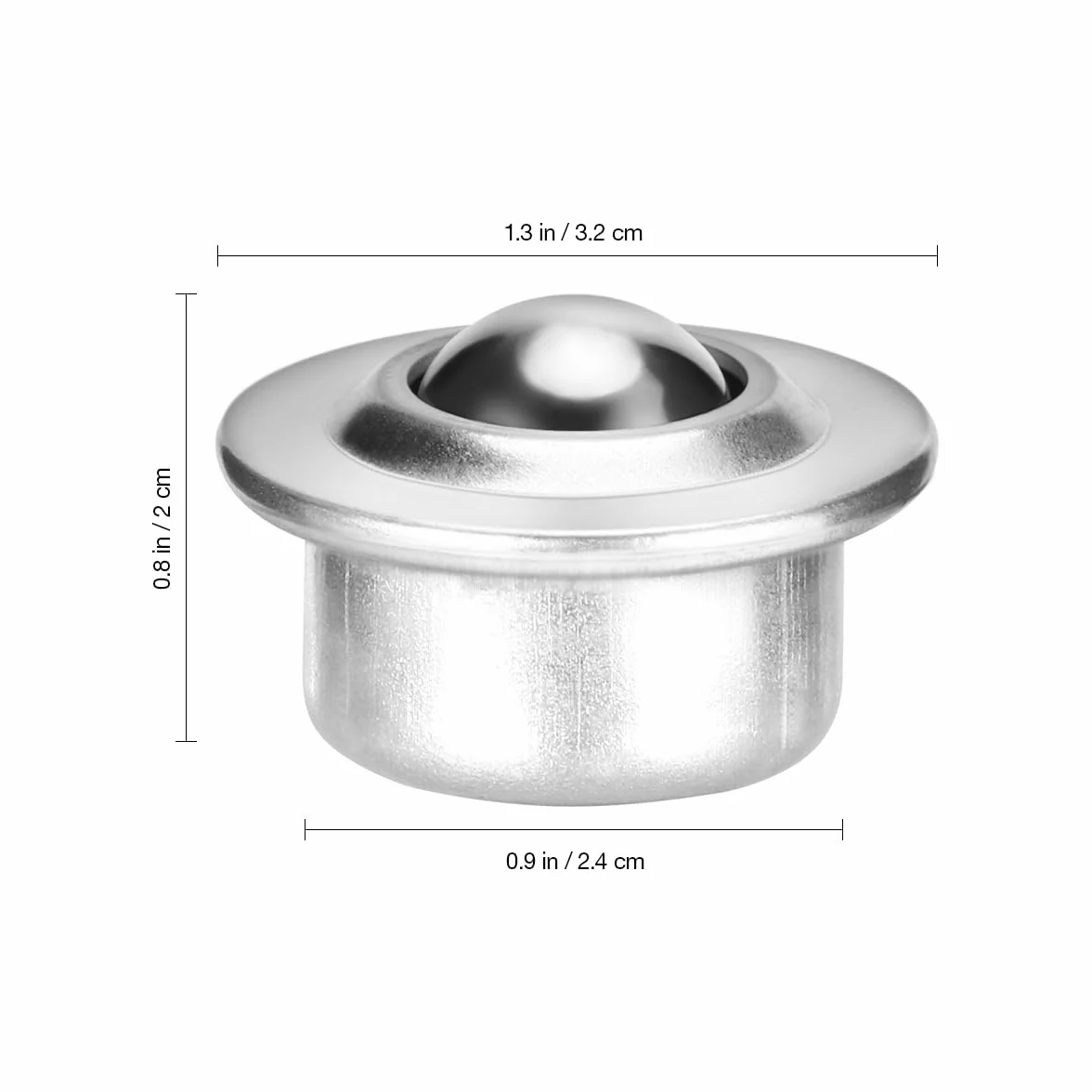 Housoutil 20 unidades de 5/8 rodamientos de bolas de 360º – Rotación universal – Bola de rodillo transportador universal para transportador – Soporte de rodillos – Capacidad de carga Lbs