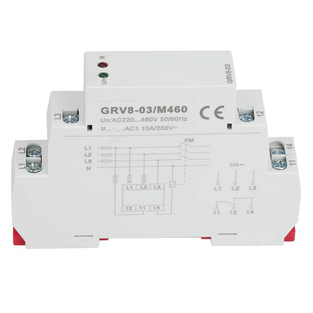 GRV8-03 Fase trifásica de monitoreo de voltaje Fase IP20 Secuencia de fase de relé de protección(M460)