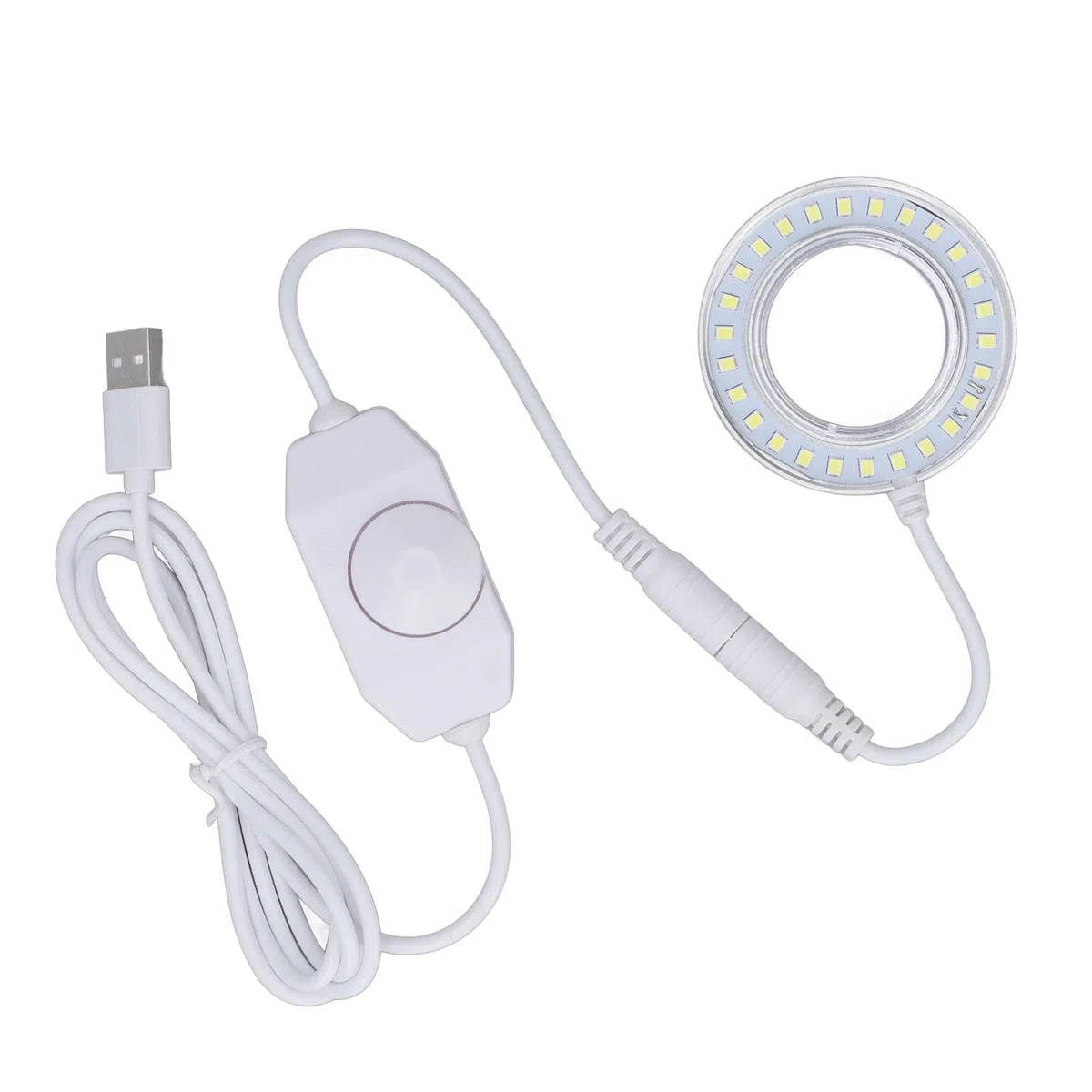 Anillo de Luz de Microscopio Iluminador de Luz de Anillo LED Ajustable para Microscopio Estéreo