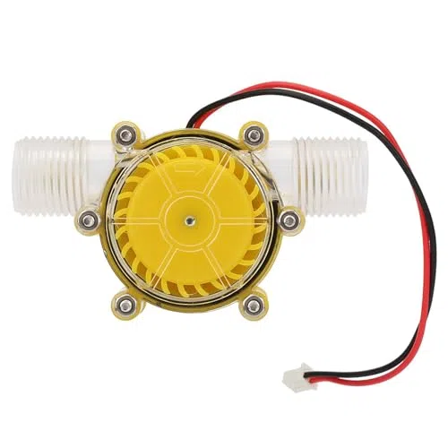 Generador de Turbina de Agua 12V DC, Micro Hidráulico para Energía Renovable, Amarillo, 5V/12V/80V, 90g, Alta Eficiencia