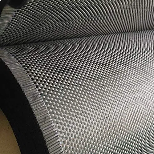 3K Plain 200g 50X200cm Tejido de tela de tela de fibra de carbono negro - Paquete de tubo