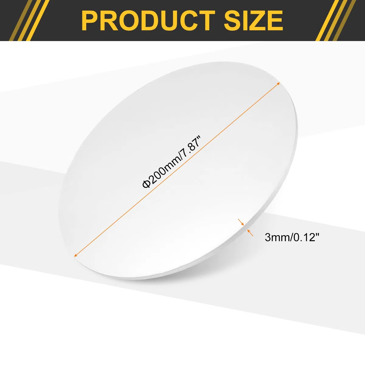 QUARKZMAN Disco De Aluminio 8"(200mm) De Diámetro 0.12"(3mm) De Espesor 5052 Placas Circulares De Aluminio Láminas Redondas Para Estampado De Metales