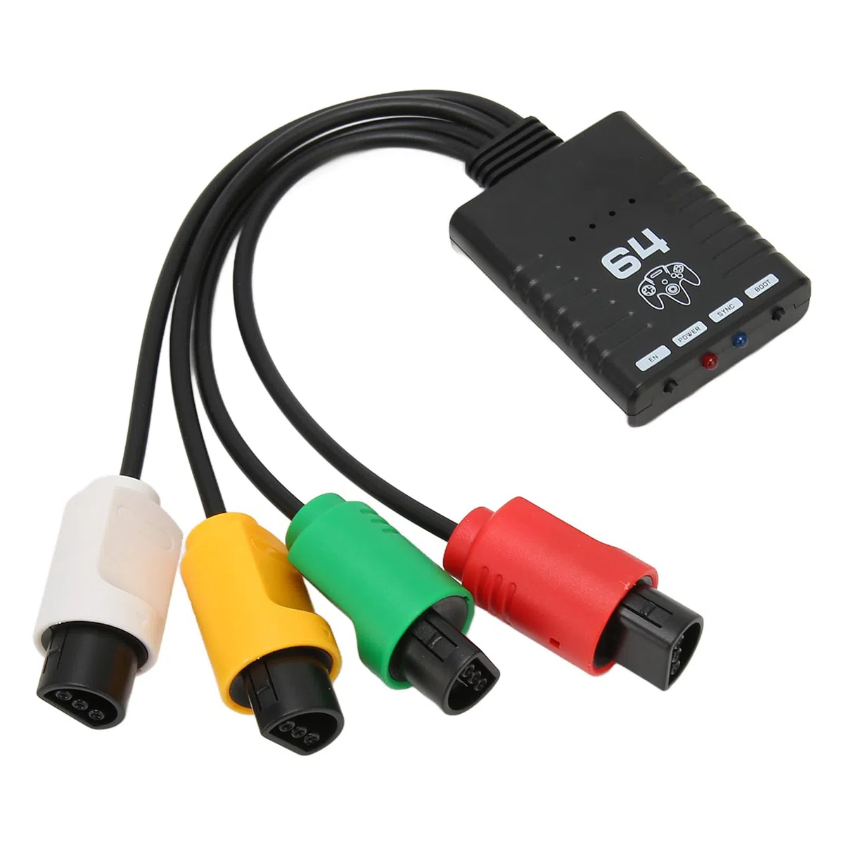 Ouitble Adaptador convertidor de consola de juegos Convertidor de inalámbrico Bluetooth Plug and Play profesional para consola N64 con conexión de múltiples dispositivos Conf