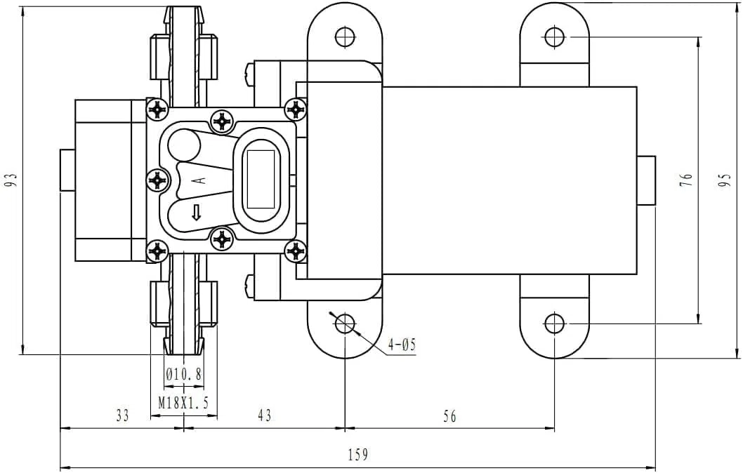 CYBERNOVA DC 24V 100 PSI 4.0L / m Bomba de Diafragma de Alta Presión Bomba de Agua Autocebante Bomba de Riego para Camping/Barco/Camper/Jardín/Vehículo/RV Limpieza/Riego