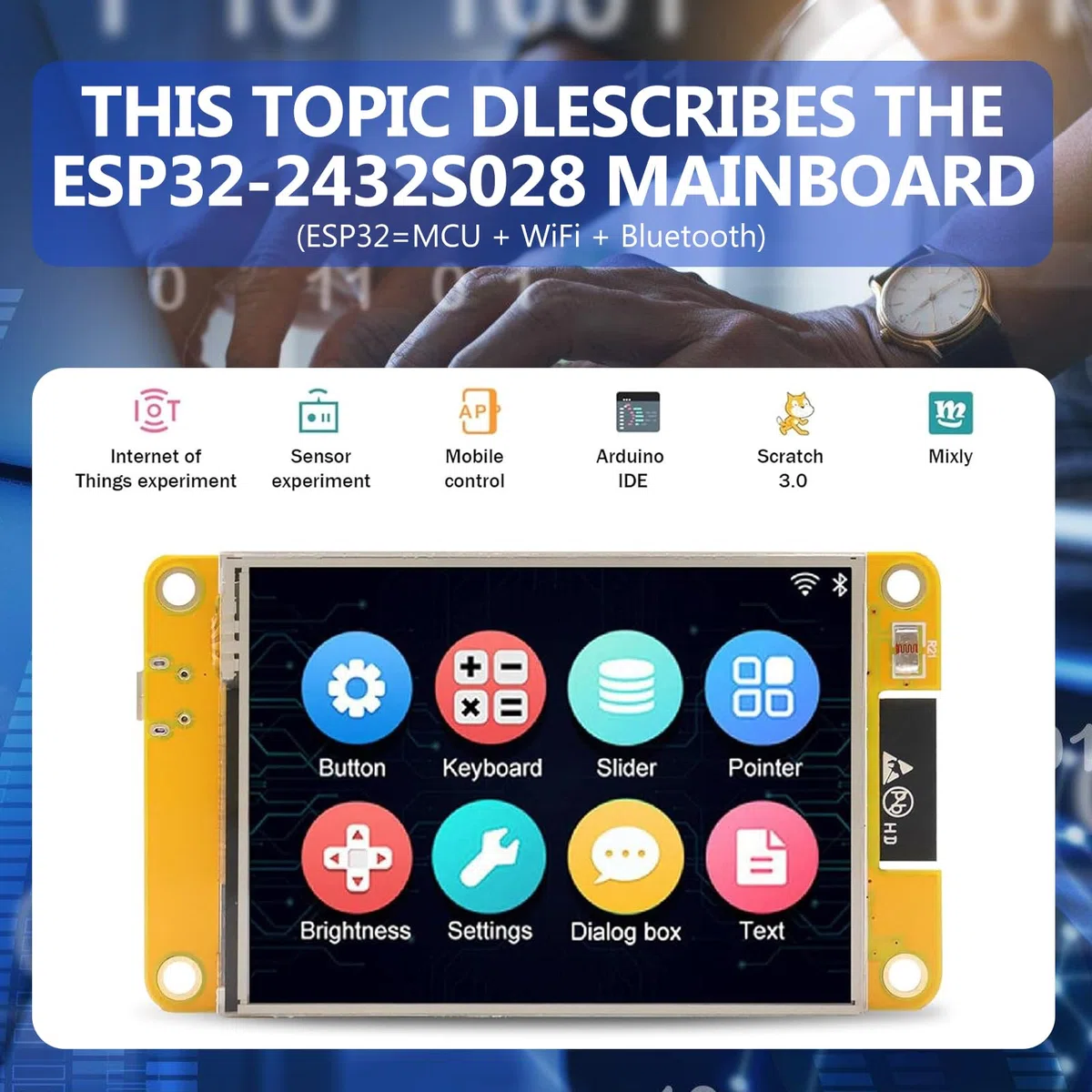 Vegena ESP32 Display, Pantalla 2.8" ESP32, Módulo de Desarrollo, Monitor Táctil WiFi Bluetooth 2.8" 240x320 Compatible con LVGL