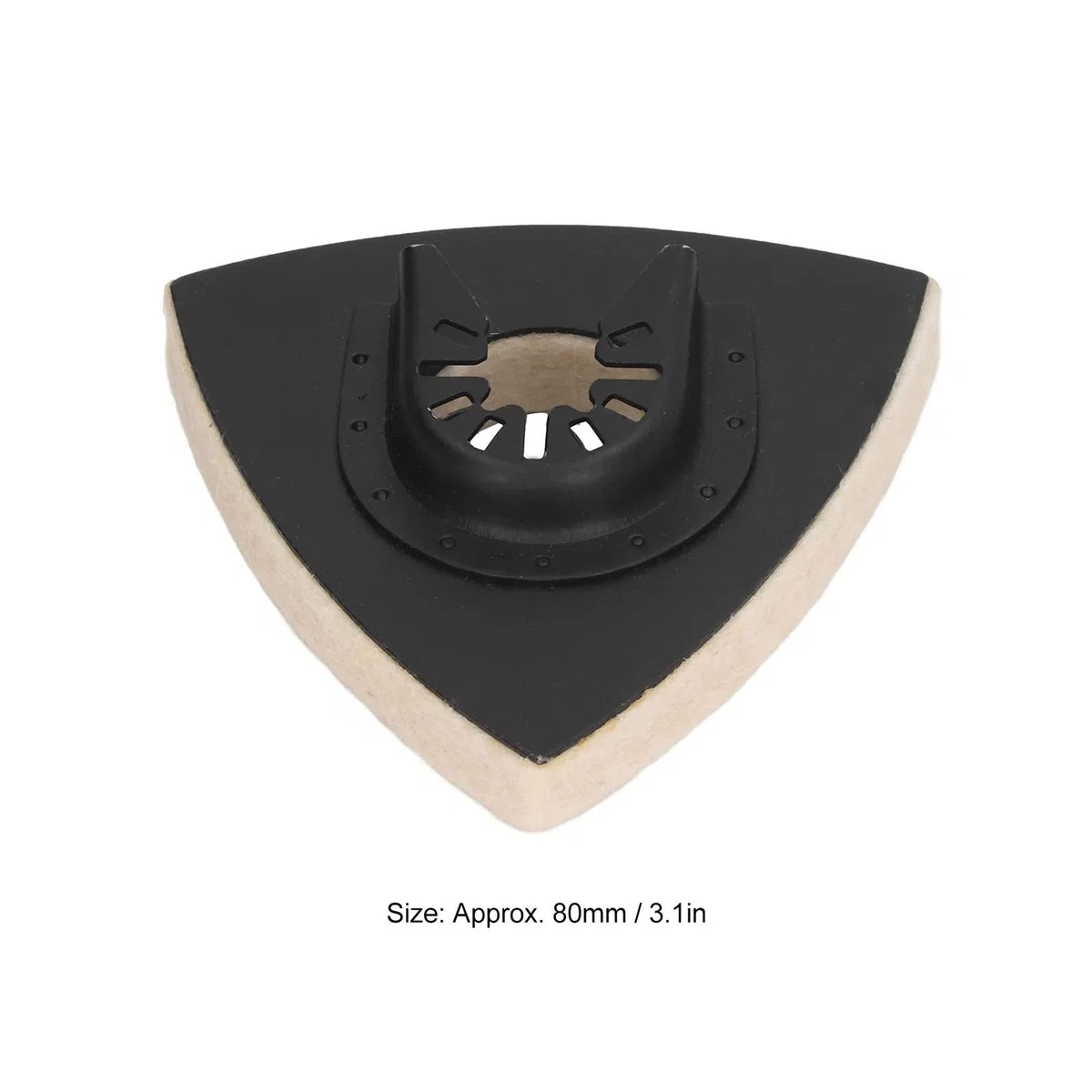 Yosoo Health Gear 5 Almohadillas de Pulido Triangulares de Fieltro de Lana con Base de Acero de Aleación para Herramienta Oscilante para Accesorio de Taladro, Pulido de Vidrio y Herramientas