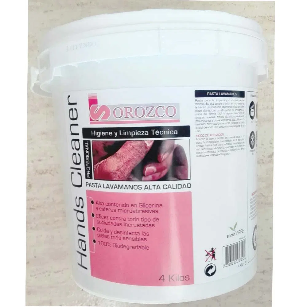 SIO Pasta Lavamanos Mecánico 4 kg – Limpiador de Manos Profesional Taller sin Disolventes – Elimina Grasa, Aceite y Suciedad Difícil – Gel Lavamanos Industrial para Mecánicos y Automoción